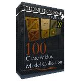 3D Model - 100 Crate Box Model Collection